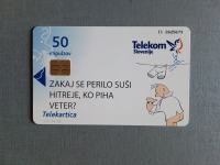 Telekartica,Telekom Slovenije.Sušenje perila