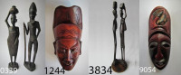 Afriška figura in maska ​​iz esotičnega težkega lesa