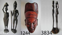 Afriška figura in maska ​​iz esotičnega težkega lesa