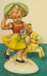 dekle z jagnjetom - porcelanasta figura