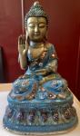skulptura v poslikanem bronu Buda / Buda /