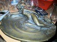 Vintage kip skulptura morska deklica,pladenj,posoda za ključe