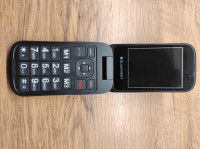 Blaupunkt BS 08 Senior preklopni telefon, črn