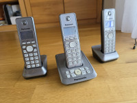 brezžični telefon Panasonic, komplet 3 kosi