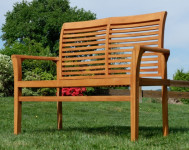 JAV - ALPEN  120cm –TEAK A razred-  2-sedežna vrtna klop