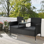 Klop iz poliratana Monako - ČRNA ali LISASTO SIVA - vklj. dostava