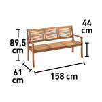 Vrtna klop Chelsea trosed FSC® 90 cm x 158 cm x 62 cm