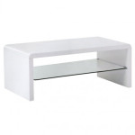 klubska miza Deja, bela sijaj