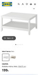 Klubska miza Havsta Ikea 100x75cm
