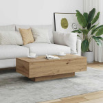 vidaXL Klubska mizica artisan hrast 100x49,5x31 cm inženirski les
