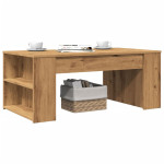 vidaXL Klubska mizica artisan hrast 102x55x42 cm inženirski les