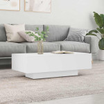 vidaXL Klubska mizica bela 100x49,5x31 cm inženirski les