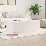 vidaXL Klubska mizica bela 100x50x35 cm trdna borovina