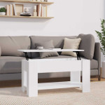 vidaXL Klubska mizica bela 101x49x52 cm konstruiran les