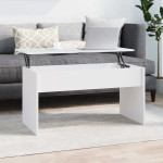 vidaXL Klubska mizica bela 102x50,5x52,5 cm konstruiran les