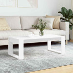 vidaXL Klubska mizica bela 102x50x35 cm inženirski les