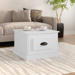 vidaXL Klubska mizica bela 50x50x35 cm inženirski les