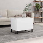vidaXL Klubska mizica bela 60x44,5x45 cm inženirski les