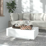 vidaXL Klubska mizica bela 85x55x31 cm iverna plošča