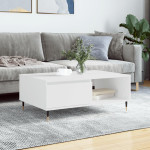vidaXL Klubska mizica bela 90x60x35 cm inženirski les