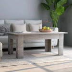 vidaXL Klubska mizica betonsko siva 100x60x42 cm iverna plošča