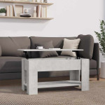 vidaXL Klubska mizica betonsko siva 101x49x52 cm inženirski les