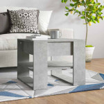 vidaXL Klubska mizica betonsko siva 55,5x55x45 cm konstruiran les