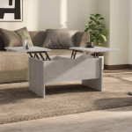 vidaXL Klubska mizica betonsko siva 80x50x42,5 cm konstruiran les