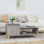 vidaXL Klubska mizica Siva sonoma 100x50x45 cm inženirski les