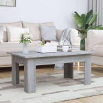 vidaXL Klubska mizica siva sonoma 100x60x42 cm inženirski les