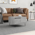 vidaXL Klubska mizica siva sonoma 55x55x36,5 cm inženirski les