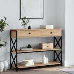 vidaXL Klubska mizica sonoma hrast 100x28x75 cm inženirski les