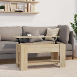 vidaXL Klubska mizica sonoma hrast 101x49x52 cm konstruiran les