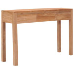 vidaXL Konzolna mizica 110x35x75 cm trdna tikovina