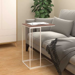 vidaXL Stranska mizica bela 40x30x59 cm konstruiran les