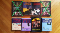 8 različnih knjig v Slovenščini (romani, trilerji, kriminalke, itd.)