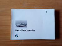 BMW e38 serija 7 knjižica za vzdrževanje - navodila