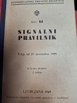 JUGOSLOVANSKE DRŽAVNE ŽELEZNICE SIGNALNI PRAVILNIK  1945