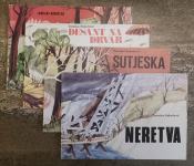 Komplet partizanskih knjig o pomembnih bitkah, RARITETA, vintage