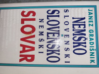 Nemsko slovenski -slovensko nemski slovar,avtor Janez Gradisnik