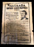 nalog za prijetje Josipa Broza Tita
