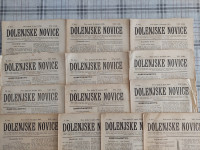 STAR ČASOPIS DOLENJSKE NOVICE,LETNIK 1905,13 ČASOPISOV