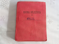 STARI DOKUMENTI,RADNA BELEŽNICA,JNA,LETNIK 1965,MAJOR RENČELJ STANKO