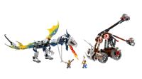 Lego 7021 Viking Double Catapult vs. the Armoured Ofnir Dragon