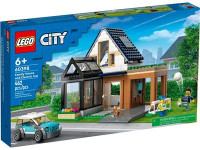 LEGO City 60398 Družinska hiša in električni avtomobil