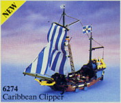 Lego Pirates vintage 6274 Caribbean Clipper pirati