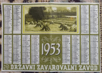 KOLEDAR "DRŽAVNI ZAVAROVALNI ZAVOD", 1953