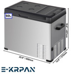 12V DC kompresorska zamrzovalna skrinja za solarne sisteme 50L