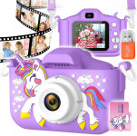 Otroški LCD 40MPix digitalni fotoaparat samorog USB+32GB SD