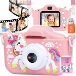 Otroški LCD 40MPix digitalni fotoaparat samorog USB +32GB SD
